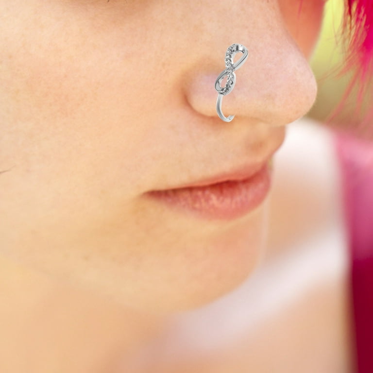 Heiheiup Adjustable Rings Non Hoop For Women On Men Nose Nose Piercing Clip Nose  Piercings Stud Nose Ring - Walmart.Com