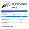 thumbnail image 2 of Ported Vacuum Switch - Compatible with 1975 - 1980, 1985 - 1986 Chevy C10 1976 1977 1978 1979, 2 of 2