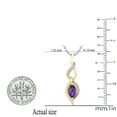 thumbnail image 5 of Dazzlingrock Collection 8X4mm Marquise Amethyst & Round White Diamond Twist Infinity Pendant for Women with 18 Inch Silver Chain (0.05 ctw, Color I-J, Clarity I2-I3) in 10K Yellow Gold, 5 of 6