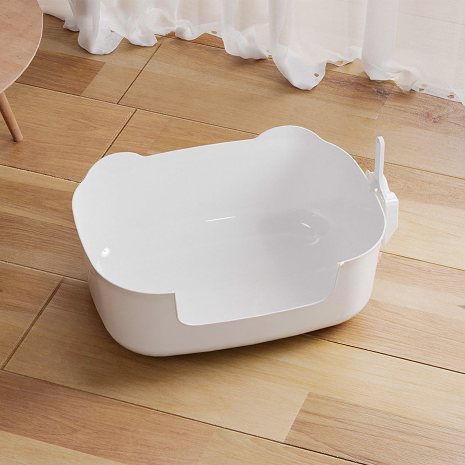Ke1Clo Large Cat Litter Boxes for Indoor Cats, Kitty Litter Box Banding out Proof Spillage Proof Cats Litter Box with High Sides Fully Open One Pieces Litter Tray