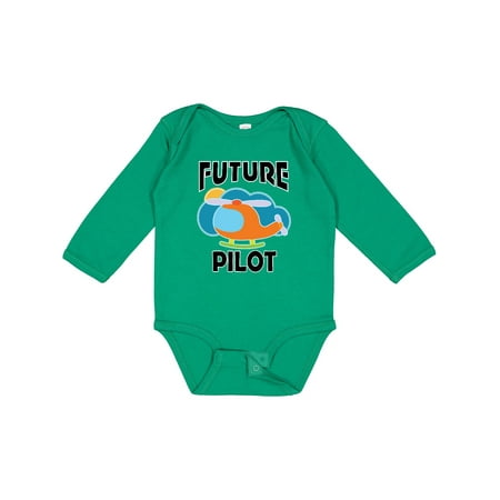 

Inktastic Future Pilot Helicopter Gift Baby Boy or Baby Girl Long Sleeve Bodysuit