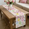 thumbnail image 6 of Happy Easter Table Runner 36 Inches Long for Kitchen Dining, Spring Colorful Eggs Butterfly on Linen Dresser Scarf Farmhouse, Dining Table Decorations for Wedding/Parties, 13 x 36 In, 6 of 8