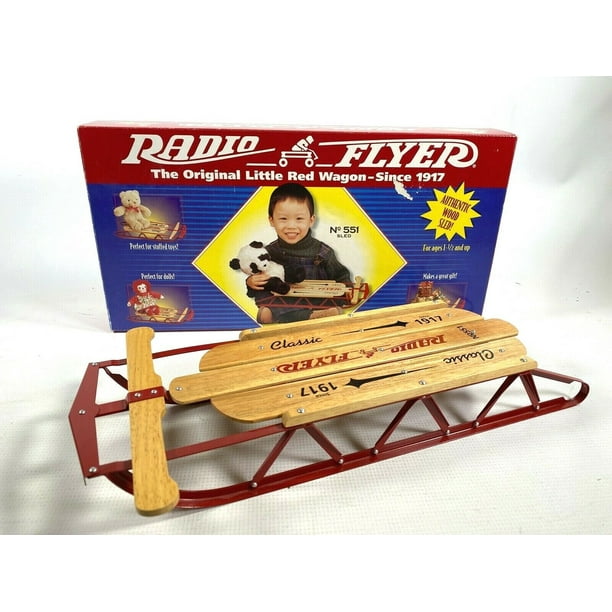 Radio Flyer Mini Wood Sled Model No. 551 Authentic Miniature