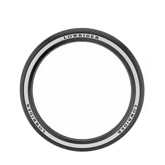Duro Lowrider Bike Tire 20 x 1.75, Black and White