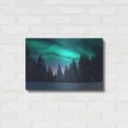 thumbnail image 3 of Luxe Metal Art 'Northern Lights In Winter Forest 3' by Luxe Portfolio, Metal Wall Art, 24"x16", 3 of 8