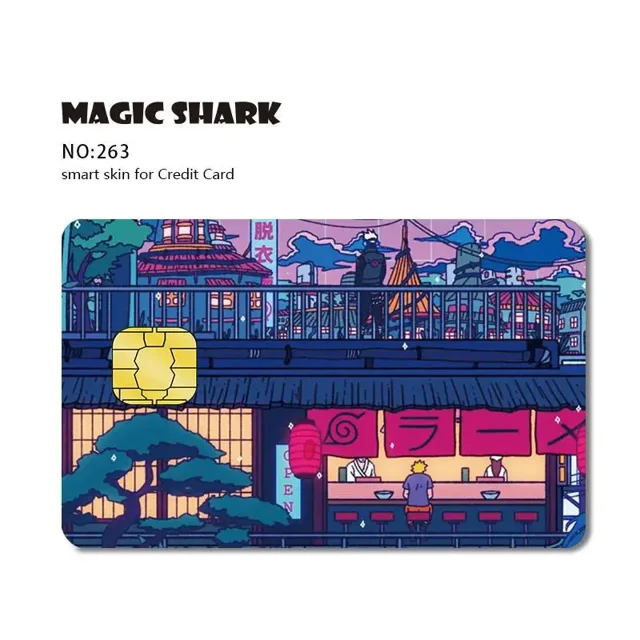 2023 Fashion Anime Cartoon Bear Skin Sticker Film Tape Case for Big Credit Debit Card Front Side 263