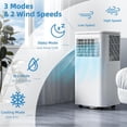 thumbnail image 4 of Portable Air Conditioners,10000 BTU,4 in 1 Portable AC Unit with Window Kits,Fan & Dehumidifier Modes,Cools up to 450 Sq.Ft,LED Display/Remote Control,24H Timer for Living Room,Bedroom, 4 of 9