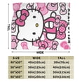 thumbnail image 2 of Hello Kitty Throw Blanket, Cozy Flannel Blankets For Boys Girls, Super Soft Warm Blanket For Couch Sofa Bed, 2 of 9
