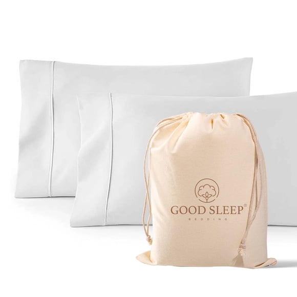 Funda de almohada Good Sleep Bedding King 2 unidades blanco 1000 hilos