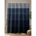 thumbnail image 4 of Fsddascl Blue Gray Shower Curtain Set - Small 36" x 72" Washable Bathtub Curtain with 12 Hooks, Farmhouse Vintage Gradient Abstract Art Waterproof Fabric Stall Shower Curtains for Bathroom/Bathtub, 4 of 6