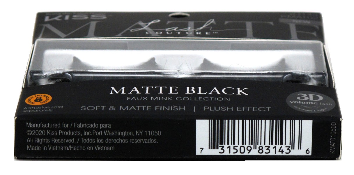 Kiss Lash Couture Matte Black Matte Velvet (Pack of 3)