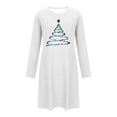 thumbnail image 6 of QIUOMBBP Sleep Dresses for Women Ugly Christmas Tree Graphic Pajamas Shirts Casual Long Sleeve Pullover Tops, White, XXL, 6 of 7