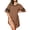 21-Brown, variant on Women's Nightgown Short Sleeve Nightshirt V Neck Sleep Shirt Loose Loungewear Casual Sleepwear S-3X