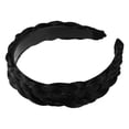 thumbnail image 1 of 1 pieza de 1,5 pulgadas de ancho, cabello sintético, diadema trenzada, aro para el cabello para mujeres y niñas, negro, 1 of 1
