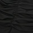 thumbnail image 4 of PENGXIANG Femmes Plissée Ourlet Couleur Unie Taille Élastique Jupe Courte, 4 of 9