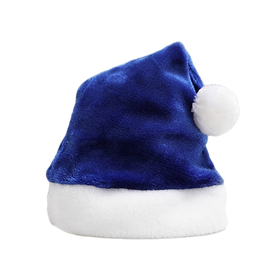 Christmas Santa Hat,Short Plush Funny Christmas Hats Thickened Lengthened Santa Claus Cap Xmas Hat for Adults