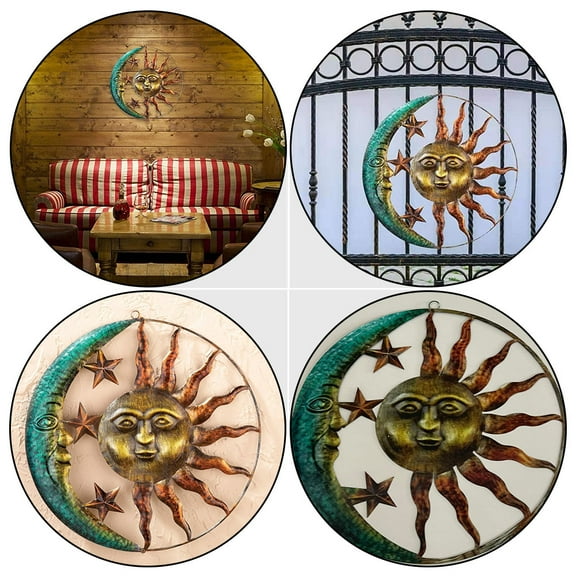 FONDOTIN 1 Pc Sun Moon Pendant Unique Wall Hanging Decoration Creative Wall Decor