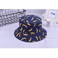 thumbnail image 3 of Fruit Print Bucket Hat Banana Pattern Fisherman Hats Summer Reversible Packable Cap, 3 of 6