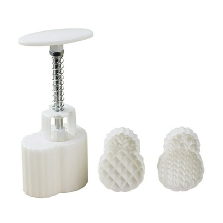 

cLKheng Biscuit Moulds Kitchen Essentials for New Home kitchen Clearance Items under 10 Dollars Deals Prime Pineapple Plastic Mooncake Mold Pineapple Lotues Stamp Hand Press Moon Cake Mould Pineappl