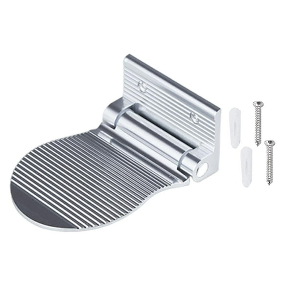 Esquirla Foldable Shower Foot Rest Compact Space Saving User Friendly Foot Step Stool Silver