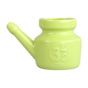 Aoanydony Ceramic Neti Pot Leakproof Sinus Rinse Pot Durable for Nasal 350ml Green 5.51 Inchx3.94 Inchx4.13 Inch