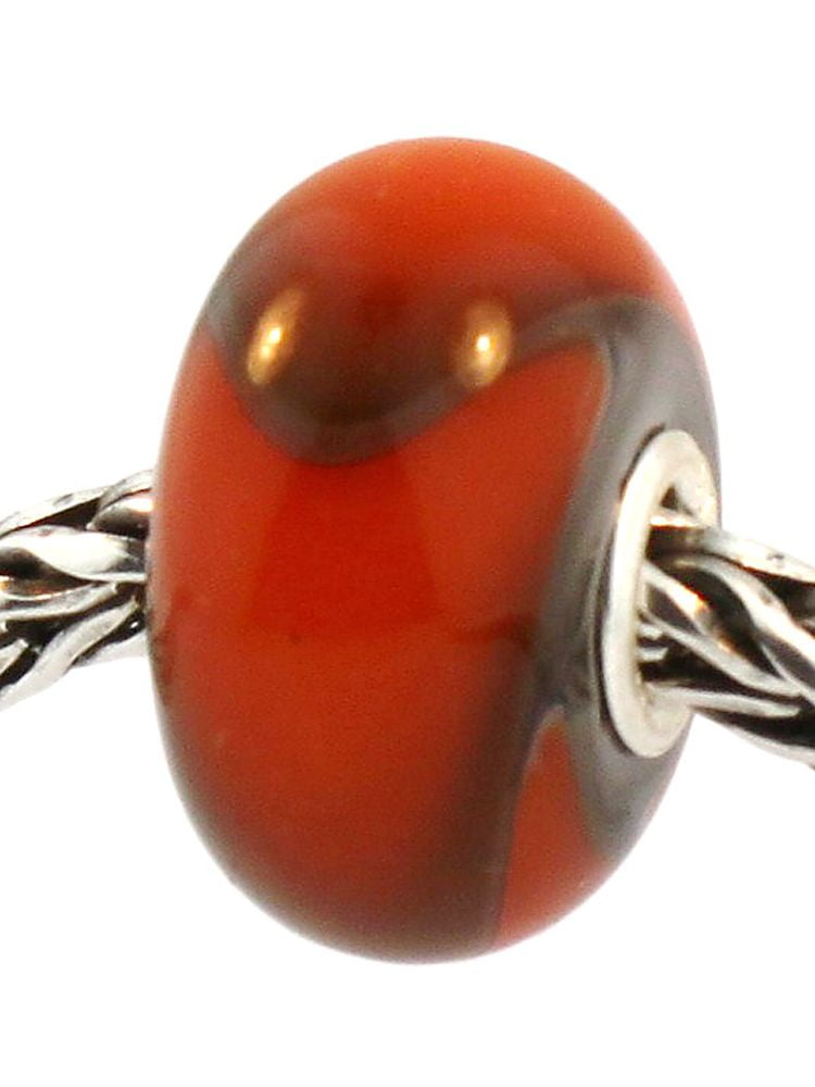Authentic Trollbeads Retired Red Flower 61308 New Glass Charm Bead Authentic Trollbeads Retired Red Flower 61308 New Glass Charm Bead