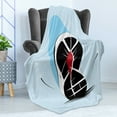 thumbnail image 4 of Running Soft Flannel Fleece Throw Blanket, Trainers Sole Illustration Sports Equipment, Cozy Plush for Indoor and Outdoor Use, 50" x 60", Pale Blue Vermilion, by Ambesonne, 4 of 5