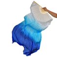 thumbnail image 2 of () 1.8mx0.9m (71x35inch) Light Belly Dance Fan Foldable Silk Fan s White, 2 of 8