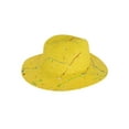 thumbnail image 2 of Top Headwear Graffiti Paint Upturn Fedora Panama Hat - Yellow, 2 of 2