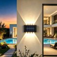 thumbnail image 6 of Solar Powered Up and Down Wall Washing Light, Waterproof Outdoor Sconce Lamp, Auto Lighting Decor for Courtyard Wall, Balcony Fence, Staircase and Residential Yard Night Landscape Lighting, 6 of 7