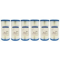 Hydronix SPC-45-1020 Whole House Sediment Pleated Water Filter, Washable and Reusable, 4.5" x 10" - 20 micron (6 Pack)