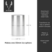 Viski Ice Ball Press, Aluminum Ice Ball Maker, Ice Press, Gifts for Men