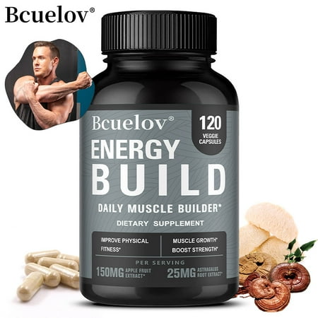 Muscle Builder Supplement for Muscle Growth, Strength, Weight Gain, Endurance & Performance Enhancment for Men & Women, 120 Capsules, 60 Day Supply