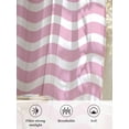 thumbnail image 6 of Sheer Curtains 63 Inch Length 2 Panels Set for Bedroom, Pink White Semi Sheer Curtains for Windows, Modern Abstract Waves Water Ripple Striped Voile Window Treatments Rod Pocket Curtain, 6 of 7
