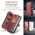 thumbnail image 5 of Wallet Case Compatible with Samsung Galaxy Note 10 Plus, Multifunctional Magnetic Closure Folio Case, [RFID Blocking] Durable PU Leather Flip Lanyard Strap Wristlet Zipper Card Holder Case, Red, 5 of 10