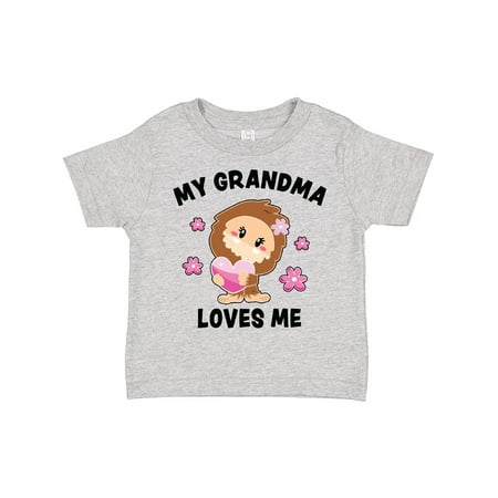 

Inktastic My Grandma Loves Me with Bigfoot Gift Toddler Toddler Girl T-Shirt