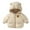 Beige, variant on Kiijoy Boys Padded Coat Cute Bear Hooded Jacket Winter Outerwear, Sizes 18-24M