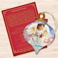 thumbnail image 3 of Designocracy Set of 2 Little Angel with Cardinal Onion Shaped Wooden Ornaments 5.5", 3 of 5