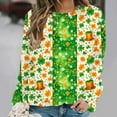 thumbnail image 5 of Mifsaly St Patrick Sweatshirts for Women Shamrock Print Shirts Loose Long Sleeve Pullover Tops Funny Dressy Casual Blouse 2026 Irish Festival Green Outfits L, 5 of 5