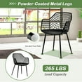 thumbnail image 6 of Spaco Set of 4 Heavy Duty Modern Dining Chair with Airy Hollow Backrest-Black, Lounge Chair, Dining Room Chair for Kitchen, Dining, Bedroom, Living, 6 of 8