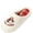 White, variant on Plus Size Womens Slippers Closed Toe Plaid Puppy Embroidery Warm Comfortable Slide Soft Fleece House Shoes