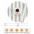thumbnail image 6 of 13 Inch Round Placemats Set of 4, Green Stripe Non Slip Heat Insulation PP Table Mats, Modern Farmhouse Geometric Striped Washable Place Mats for Kitchen Dining Party Table Decor, 6 of 7