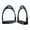 Black, variant on 1Pair Equestrians Stirrups Treads with Nonslip Rubber Pad Horse Stirrups High Strength Riding Stirrups Safety Horse Ride