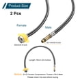 thumbnail image 2 of 2Pcs 24" Faucet Supply Lines Connector G1/2 Female Compression Thread x M10 Male Connector for Kitchen(Black), 2 of 6
