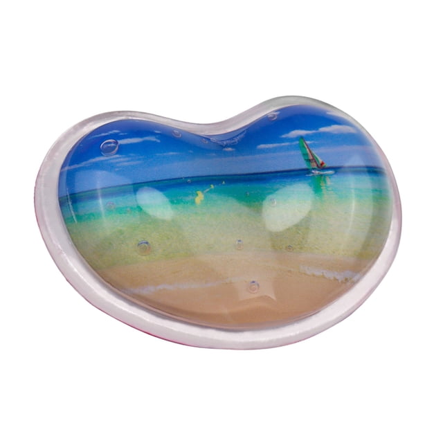 Reposamuñecas de gel de silicona en forma de corazón translúcido almohadilla ergonómica eficazmente la fatiga de la muñeca