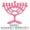Pink, variant on Ner Mitzvah, 6" Standard Size, Colored Rounded Hannukah Candle Menorah - Purple Color
