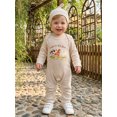 thumbnail image 4 of Cjfdfy Newborn Baby Boy Girl Fall Outfit New To The Farm Print Long Sleeve Waffled Romper And Hat Infant Cute Cow Farm Outfit 0-18M Newborn Coming Home Clothes, 4 of 9