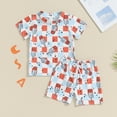 thumbnail image 2 of Okbabeha Toddler Baby Boys 4th of July Outfits Shorts Sets 3 6 9 12 18Months 2t 3t Letter Embroidery Tops+Star Stripe Shorts, 2 of 7