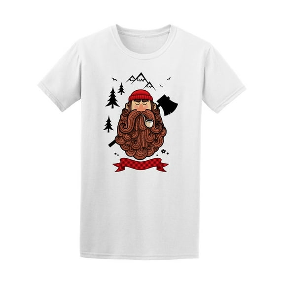 Lumberjack With Landscape Behind Tee Men's -Image by Shutterstock
