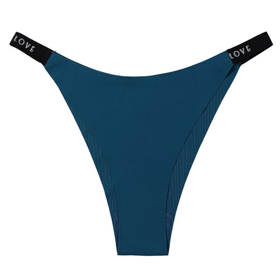 Scyoekwg Underwear Thong for Women Breathable Seamless Yoga Silk Sports Quick-drying Elastic Underwear Briefs Soft Underwear Comfortable Briefs Cheeky Panties Solid Color Underpants Blue S